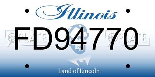 FD94770 Illinois License Plate