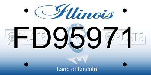 FD95971 Illinois License Plate