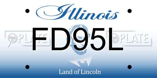 FD95L Illinois License Plate