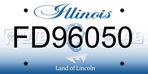 FD96050 Illinois License Plate