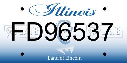 FD96537 Illinois License Plate