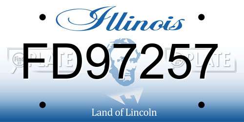 FD97257 Illinois License Plate