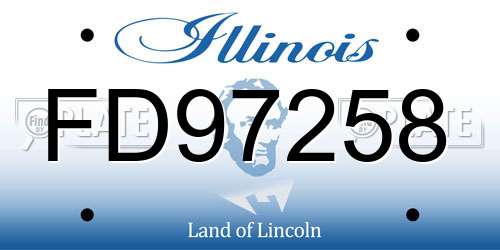 FD97258 Illinois License Plate