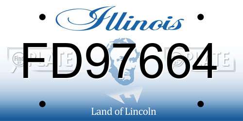 FD97664 Illinois License Plate