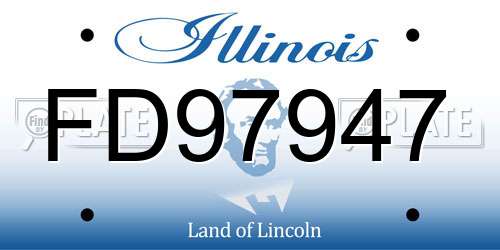 FD97947 Illinois License Plate