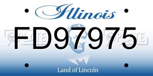 FD97975 Illinois License Plate