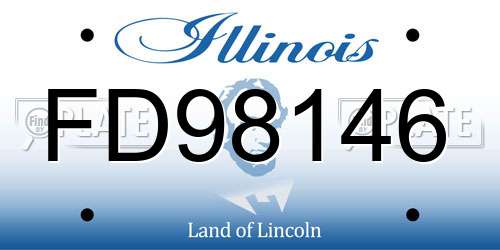 FD98146 Illinois License Plate