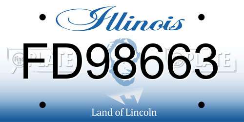 FD98663 Illinois License Plate