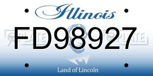 FD98927 Illinois License Plate
