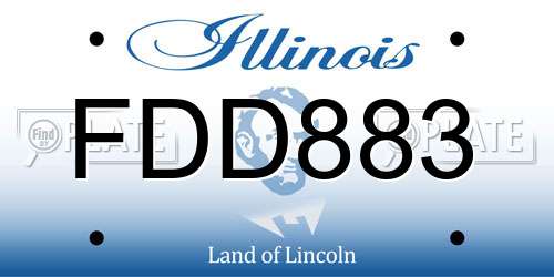 FDD883 Illinois License Plate