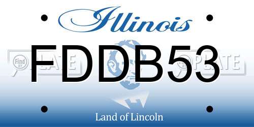 FDDB53 Illinois License Plate
