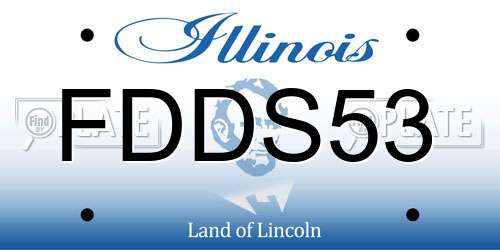 FDDS53 Illinois License Plate
