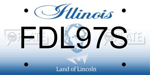 FDL97S Illinois License Plate