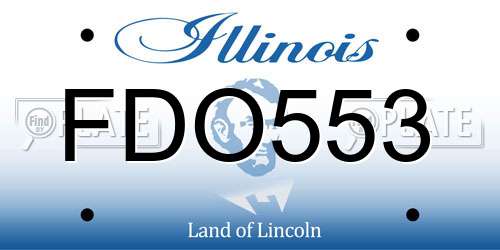 FDO553 Illinois License Plate