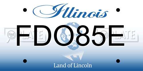 FDO85E Illinois License Plate