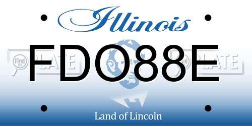 FDO88E Illinois License Plate