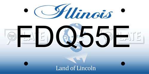 FDQ55E Illinois License Plate
