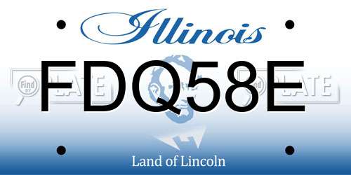 FDQ58E Illinois License Plate