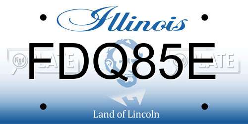 FDQ85E Illinois License Plate