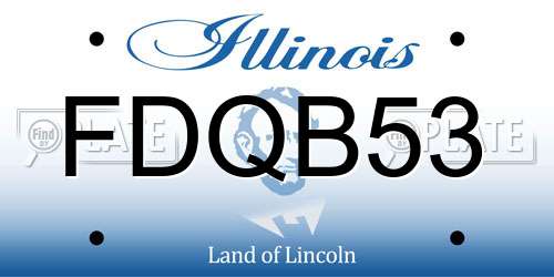 FDQB53 Illinois License Plate