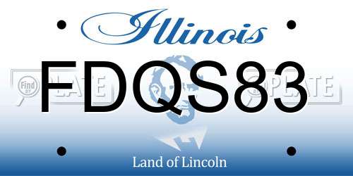 FDQS83 Illinois License Plate