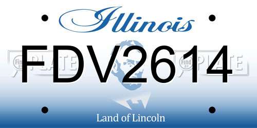 FDV2614 Illinois License Plate