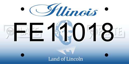 FE11018 Illinois License Plate