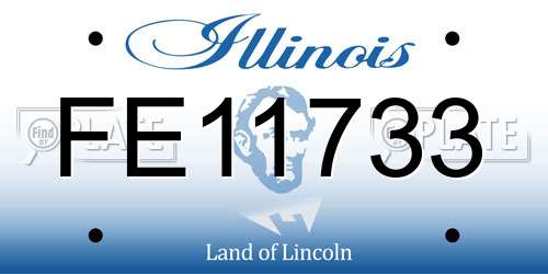 FE11733 Illinois License Plate