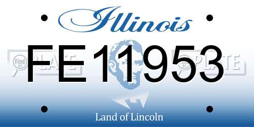 FE11953 Illinois License Plate