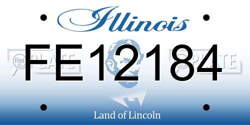 FE12184 Illinois License Plate