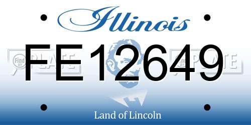 FE12649 Illinois License Plate