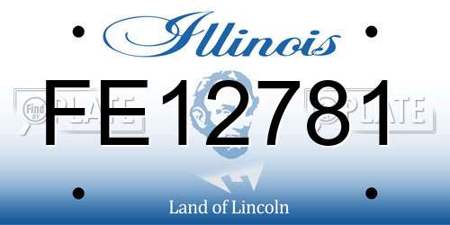 FE12781 Illinois License Plate