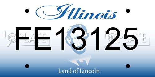 FE13125 Illinois License Plate