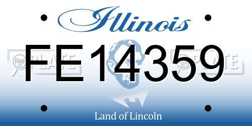 FE14359 Illinois License Plate