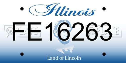 FE16263 Illinois License Plate
