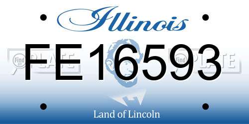 FE16593 Illinois License Plate