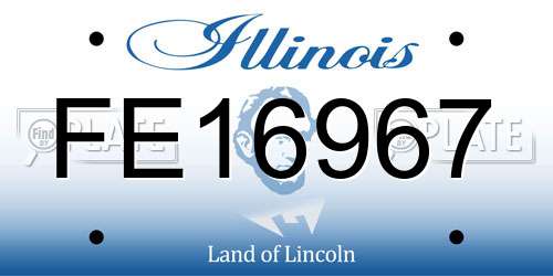 FE16967 Illinois License Plate