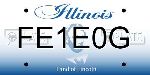 FE1E0G Illinois License Plate