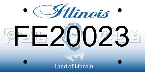 FE20023 Illinois License Plate