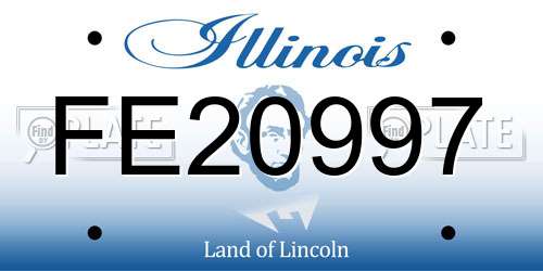 FE20997 Illinois License Plate