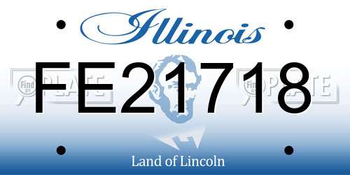 FE21718 Illinois License Plate