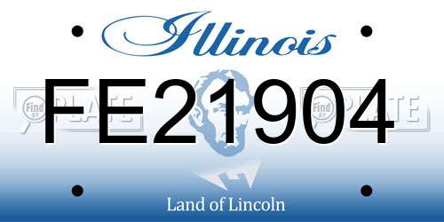 FE21904 Illinois License Plate