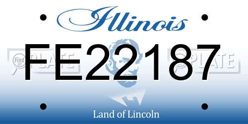 FE22187 Illinois License Plate