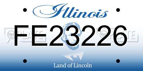 FE23226 Illinois License Plate