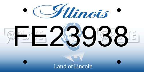 FE23938 Illinois License Plate
