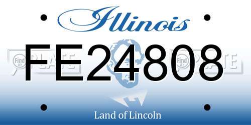 FE24808 Illinois License Plate