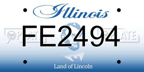 FE2494 Illinois License Plate