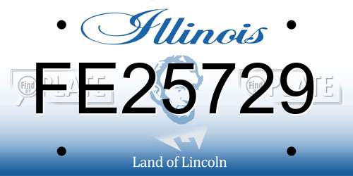 FE25729 Illinois License Plate