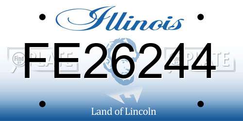 FE26244 Illinois License Plate