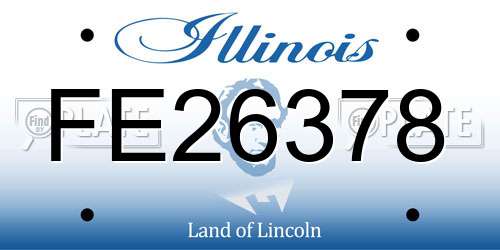 FE26378 Illinois License Plate